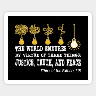 Justice, Truth, and Peace Sticker